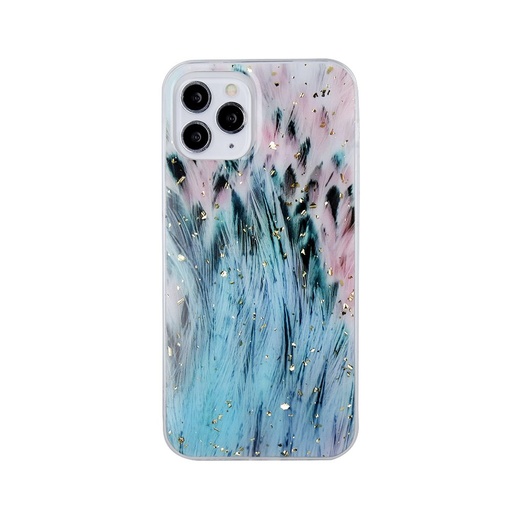 Apple iPhone 7 / iPhone 8 / iPhone SE 2020 / iPhone SE 2022 gold glam hátlap tok (Páva)