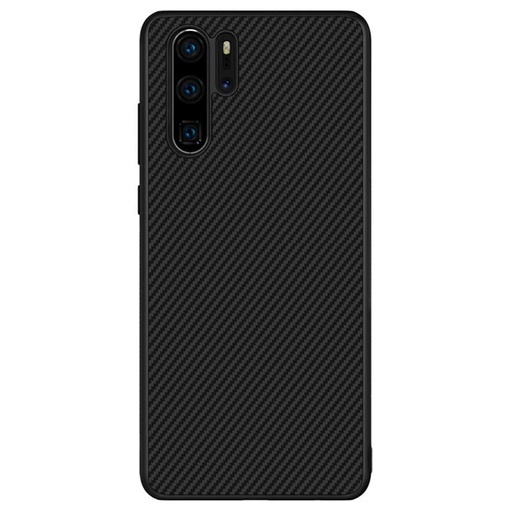 Huawei P30 Pro carbon glass hátlap tok (Fekete)