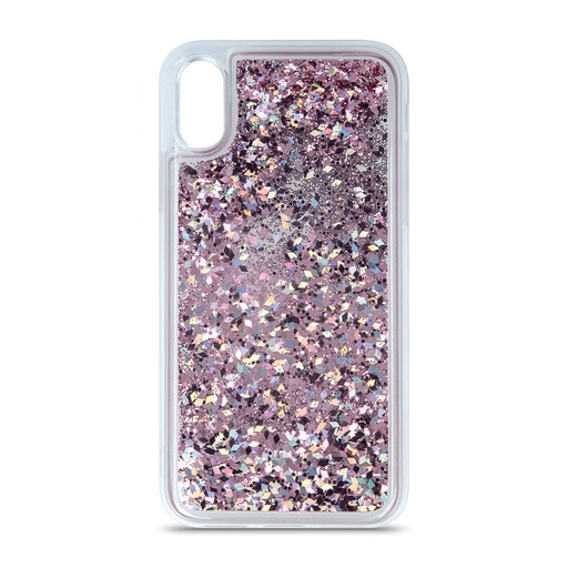 Apple iPhone 12 / iPhone 12 Pro folyékony glitter hátlap tok (Lila)