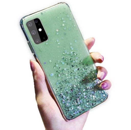 Apple iPhone 11 sequins glue glitter csillogós szilikon hátlap tok (Zöld)