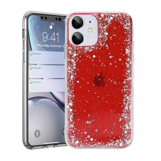 Apple iPhone 7/8/SE 2020/ SE 2022 brilliant clear hátlap tok (Piros)