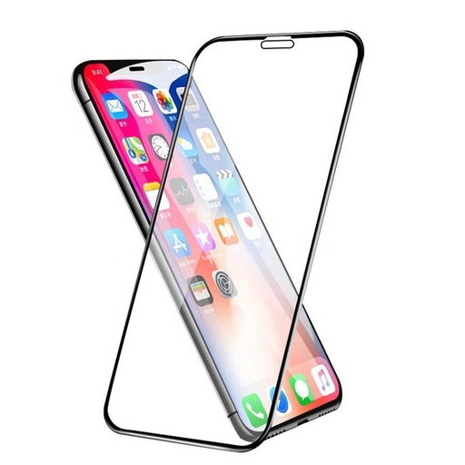 Apple iPhone 13 / 13 Pro / 14 / 16e 5D üvegfólia teljes kijelzőre (Átlátszó, fekete kerettel)