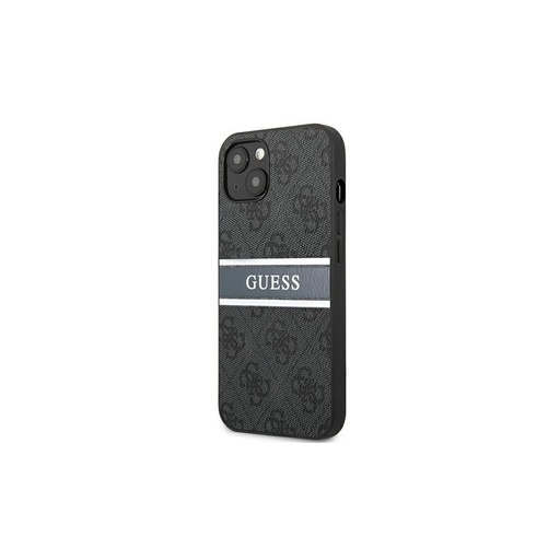 Apple iPhone 13 mini Guess PU 4G Printed Stripe tok (Szürke) - GUHCP13S4GDGR