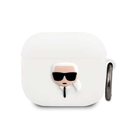 Apple AirPods 3 Karl Lagerfeld Karl Head pro tok (Fehér) – KLACA3SILKHWH