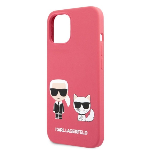 Apple iPhone 13 Karl Lagerfeld & Choupette folyékony szilikontok (Piros) – KLHCP13MSSKCP