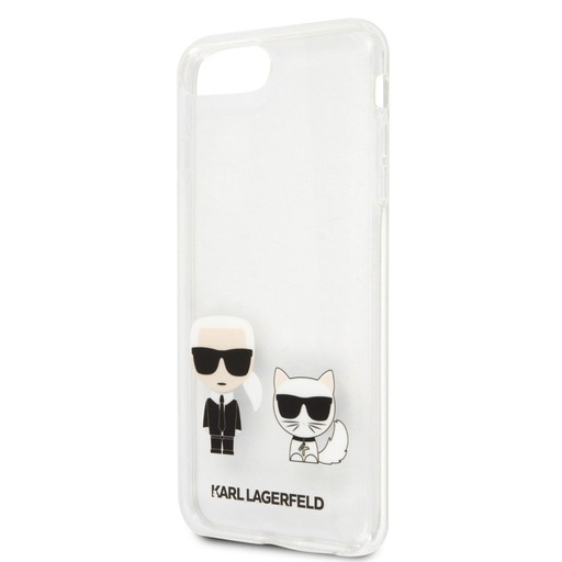 Apple iPhone 7/8 Plus Karl Lagerfeld Glitter Signature tok (Átlátszó) – KLHCI8LCKTR