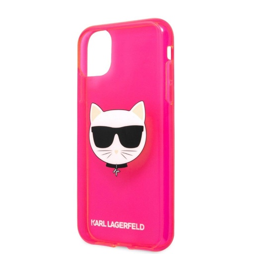 Apple iPhone 12/12 Pro Karl Lagerfeld Choupette Head tok (Rózsaszín) – KLHCP12MCHTRP