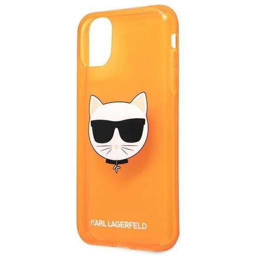 Apple iPhone 13 mini Karl Lagerfeld Choupette Head tok (Narancs) – KLHCP13SCHTRO