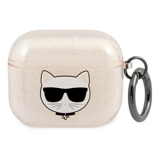 Apple AirPods 3 Karl Lagerfeld Choupette Glitter tok (Arany) – KLA3UCHGD