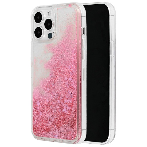 Apple iPhone 7 / iPhone 8 / iPhone SE 2020 / iPhone SE 2022 liquid heart hátlap tok (Rozé Arany)