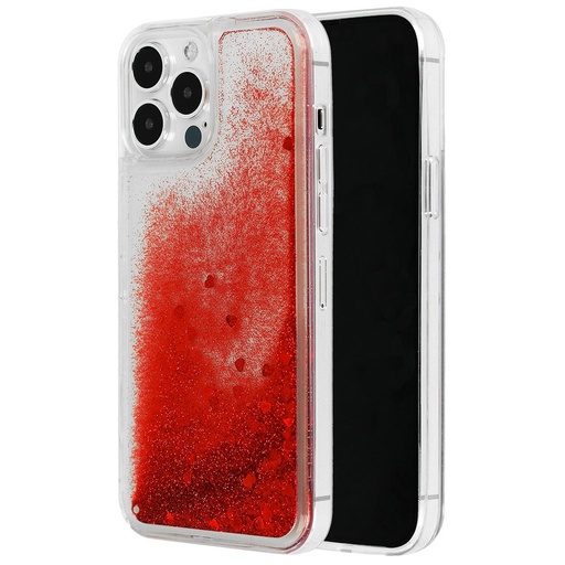 Apple iPhone 7 / iPhone 8 / iPhone SE 2020 / iPhone SE 2022 liquid heart hátlap tok (Piros)
