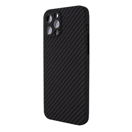 Apple iPhone 13 Mini aramid carbon ütésálló ultravékony hátlap tok (Fekete)