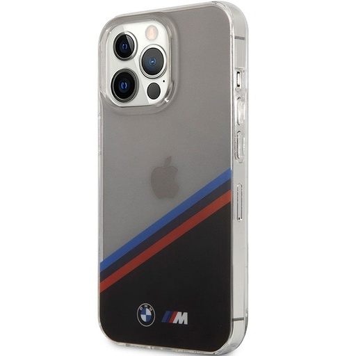 Apple iPhone 13 Pro BMW M PC/TPU tok – Tricolor Stripe (Átlátszó) - BMHCP13LMHLPK