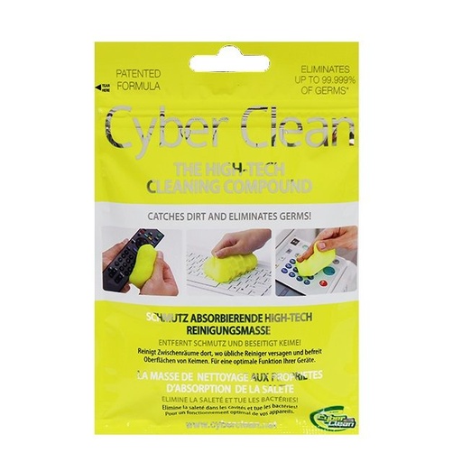 Cyber Clean 80g (simitózáras zacskóban) autó & otthon antibakteriális tisztító massza, sárga