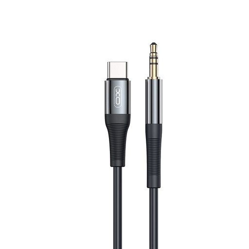 XO NB-R193B USB-C audio adapter (Fekete) – USB-C–3.5 mm, 1 m