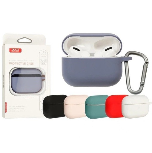 XO F70 szilikon fülhallgató tok AirPods Pro-hoz akasztóval (Zöld)