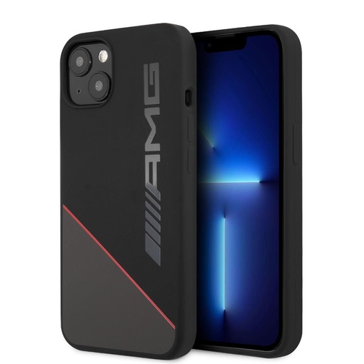 Apple iPhone 13 Mini AMG szilikon hátlap tok (fekete/piros) - AMHCP13SRGDBK