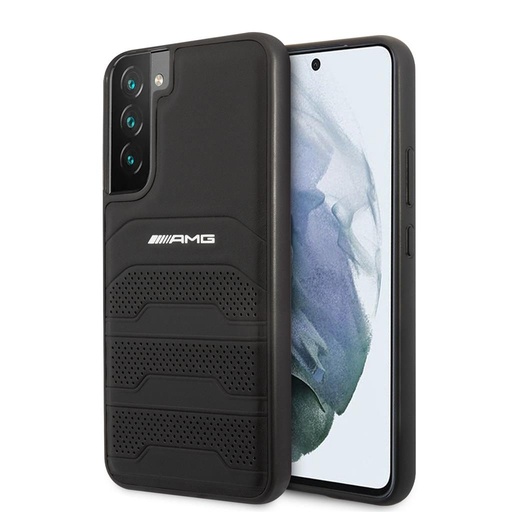 Samsung Galaxy S22 Plus AMG bőr hátlap tok (Fekete) - AMHCS22MGSEBK