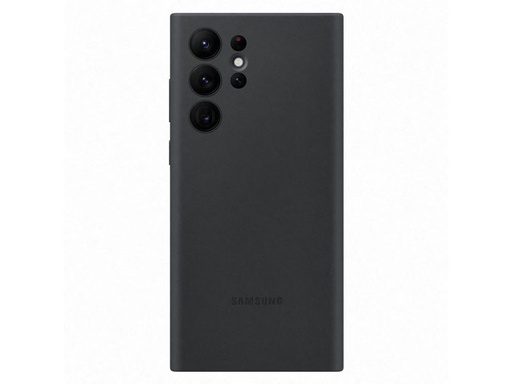 Samsung Galaxy S22 Ultra silicone cover gyári hátlap tok, fekete - EF-PS908TBE