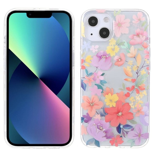 Apple iPhone 13 Kingxbar brilliant Swarovski köves hátlap tok (Rózsaszín)