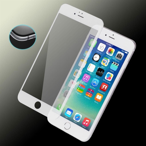 Tempered glass 3D curved Huawei Y7 white