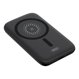 XO PR153 power bank 5000 mAh (Fekete) – mágneses, vezeték nélküli gyorstöltés 15W, PD 20W