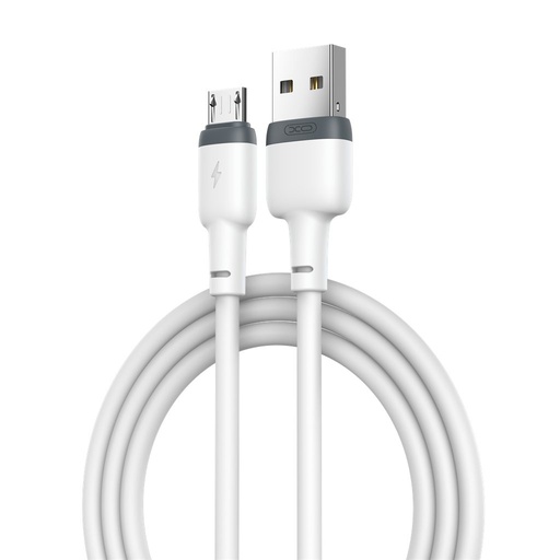 XO NB208 micro USB adatkábel (Fehér) – puha szilikon borítás