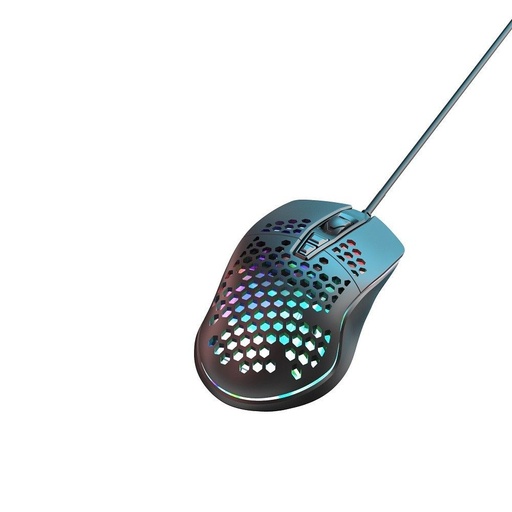 XO M4 vezetékes egér (Fekete) – USB csatlakozó, RGB, honeycomb kialakítás, gamer kivitel