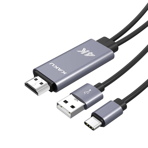KAKU KSC-557 HDMI adapter átalakító Type-C-ről HDMI-re (4K), szürke