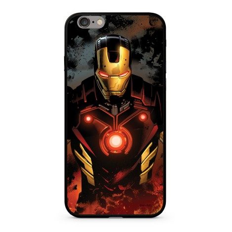 Apple iPhone XR Marvel Iron Man 023 üveg hátlap tok, (Fekete) - MPCIMAN7807