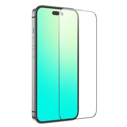 Apple iPhone 13 / 13 Pro / 14 / 16e Hoco full screen silk üvegfólia teljes kijelzőre (Fekete)