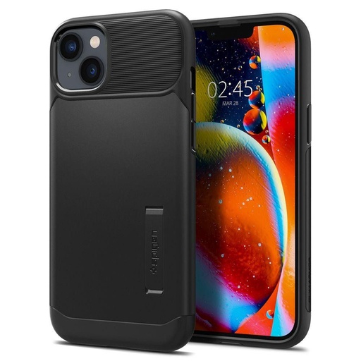 Apple iPhone 14 Plus Spigen slim armor ütésálló hátlap tok (Fekete)