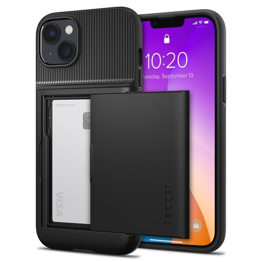 Apple iPhone 14 Spigen slim armor CS ütésálló hátlap tok (Fekete)