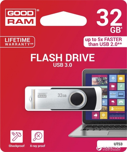 Goodram 32GB USB 3.0 pendrive, Fekete