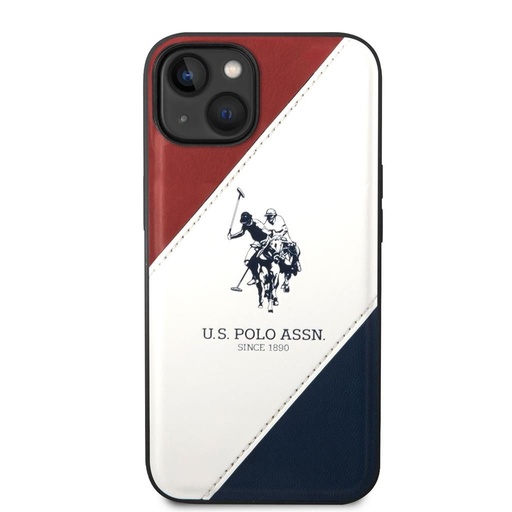 Apple iPhone 14 U.S. Polo double horse hátlap tok (piros/fehér/kék) - USHCP14SPSO3