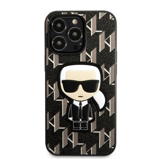 Apple iPhone 13 Pro Karl Lagerfeld Monogram Ikonik tok (Fekete) – KLHCP13LPMNIKBK