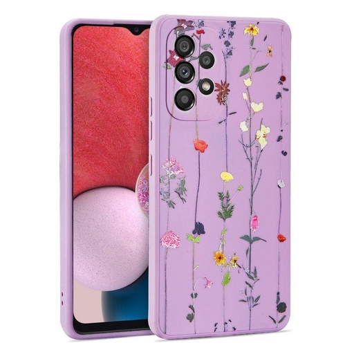 Samsung Galaxy A13 4G Tech Protect mood garden hátlap tok (Lila)