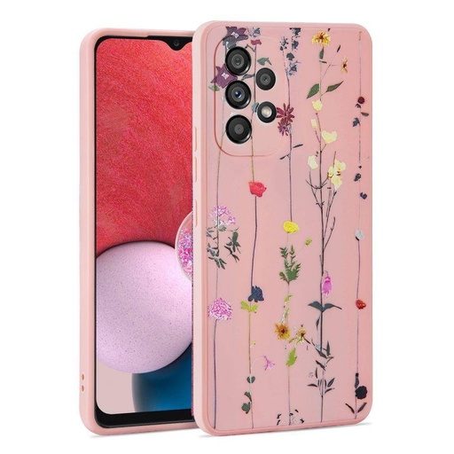 Samsung Galaxy A13 4G Tech Protect mood garden hátlap tok (Rózsaszín)
