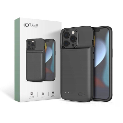 Apple iPhone 13 Tech protect powercase power bank hátlap tok (Fekete)