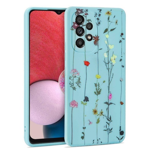 Samsung Galaxy A13 4G Tech Protect mood garden hátlap tok (Kék)