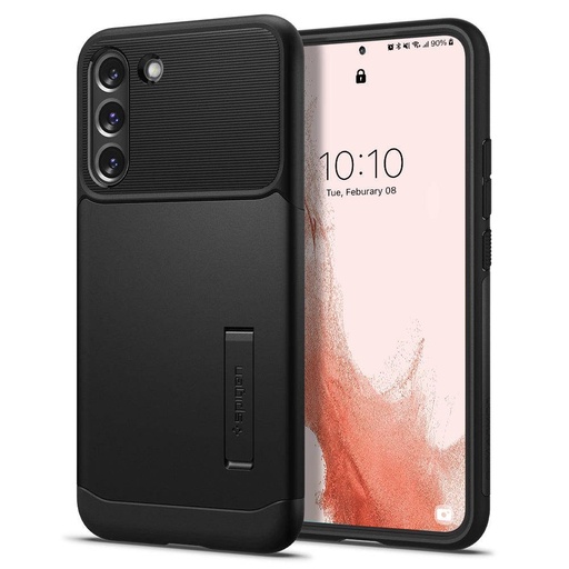 Samsung Galaxy S22 Spigen slim armor ütésálló hátlap tok (Fekete)