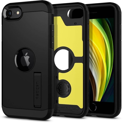 Apple iPhone 7/8/SE 2020/SE 2022 Spigen tough armor ütésálló hátlap tok (Fekete)