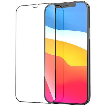 Apple iPhone 13 Pro Max / 14 Plus (6, 7) Hoco full screen silk üvegfólia teljes kijelzőre, fekete