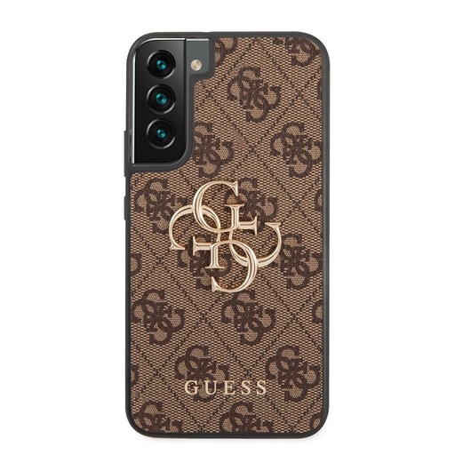 Samsung Galaxy S23+ Guess PU 4G Metal Logo tok (Barna) - GUHCS23M4GMGBR
