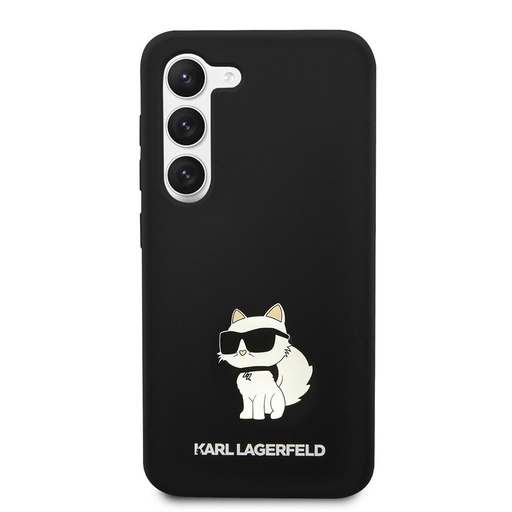 Samsung Galaxy S23+ Black Karl Lagerfeld Liquid Silicone Choupette NFT tok (Fekete) – KLHCS23MSNCHBCK