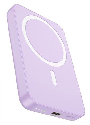 HOCO J109 5000 mAh kapacítású powerbank, type-c csatlakozóval, magsafe töltéssel (20W teljesítménnyel) lila