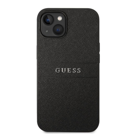 Apple iPhone 14 Guess PU Leather Saffiano tok (Fekete) - GUHCP14SPSASBBK