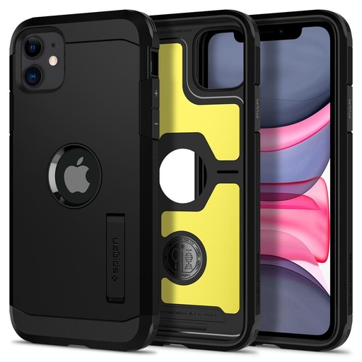 Apple iPhone 11 Spigen tough armor ütésálló hátlap tok (Fekete)