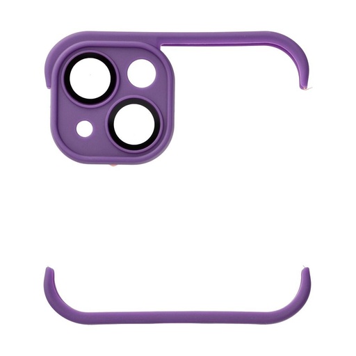 Apple iPhone 13, Bumpers tok kameravédelemmel (Sötétlila)