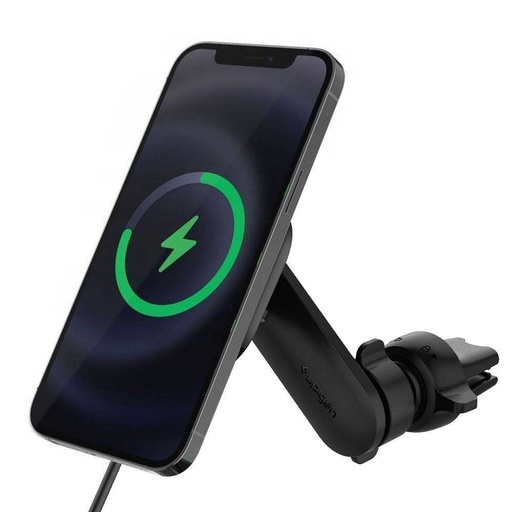 SPIGEN ITS12W vezeték nélküli autós magsafe gyorstöltő (szellőzőre) fekete